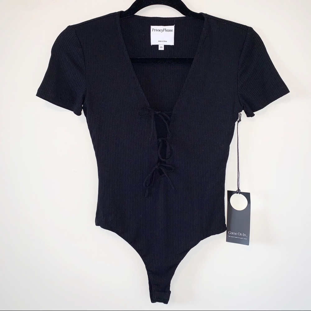 Privacy Please Xenia Bodysuit Black Size XS NWT - Picture 7 of 16